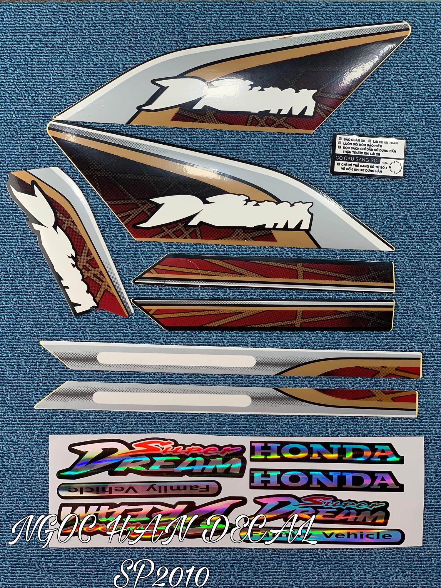 Nguyên bộ tem (3 lớp) như zin cho Super Dream đời 2010 -- NGỌC HÂN DECAL