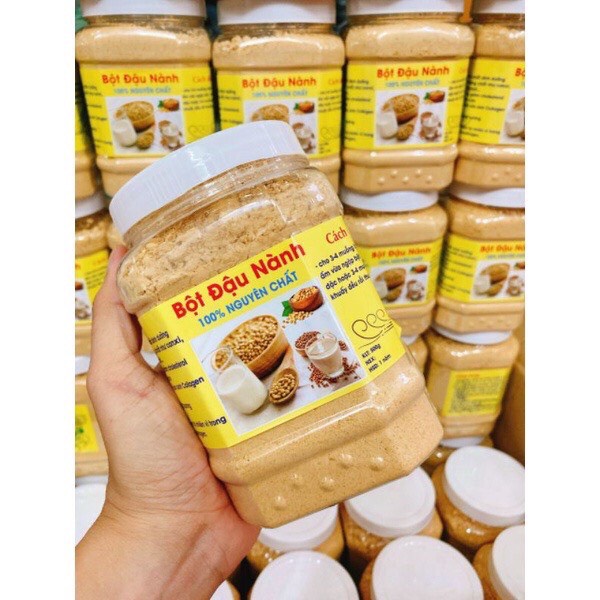 Bột đậu nành rang xay nguyên chất hộp 500gr