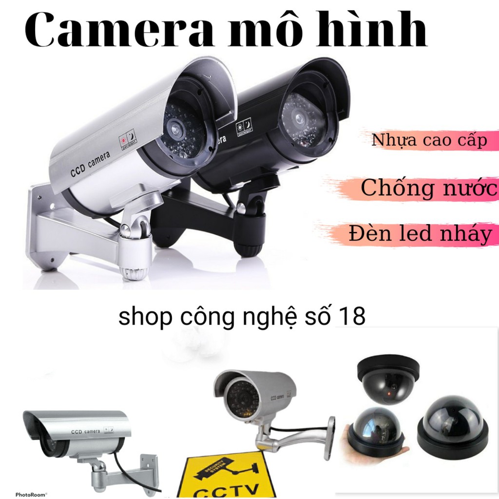 Camera an ninh giả - mô hình chống trộm, chất liệu nhựa cao cấp có đèn led báo, chống nước