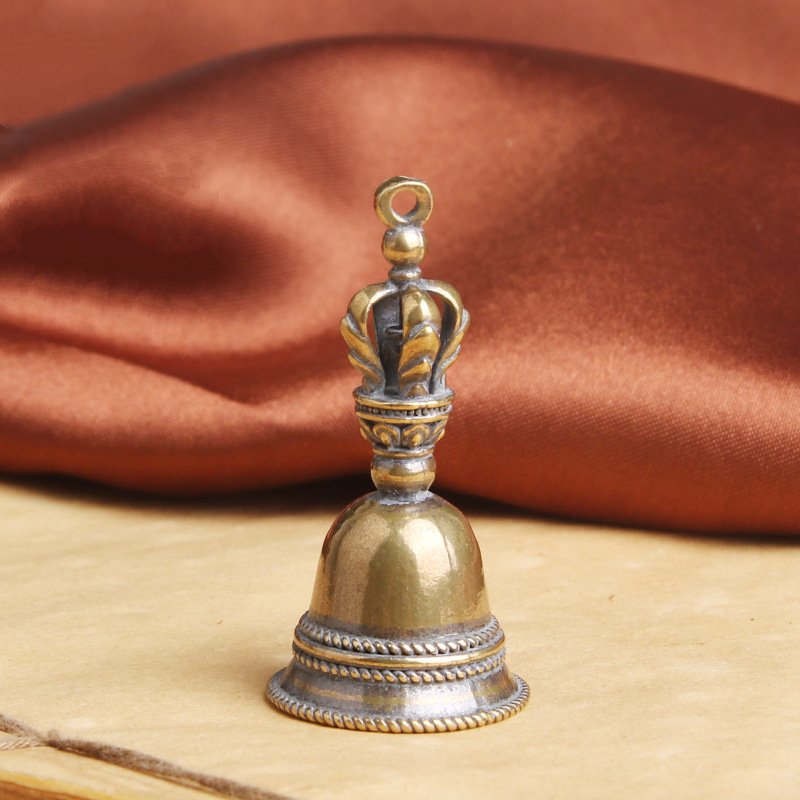 Tượng Đồng Thau Hình Chuông Kim Cương - Móc Khóa - Kích Thước: 4.9 x 2.5cm