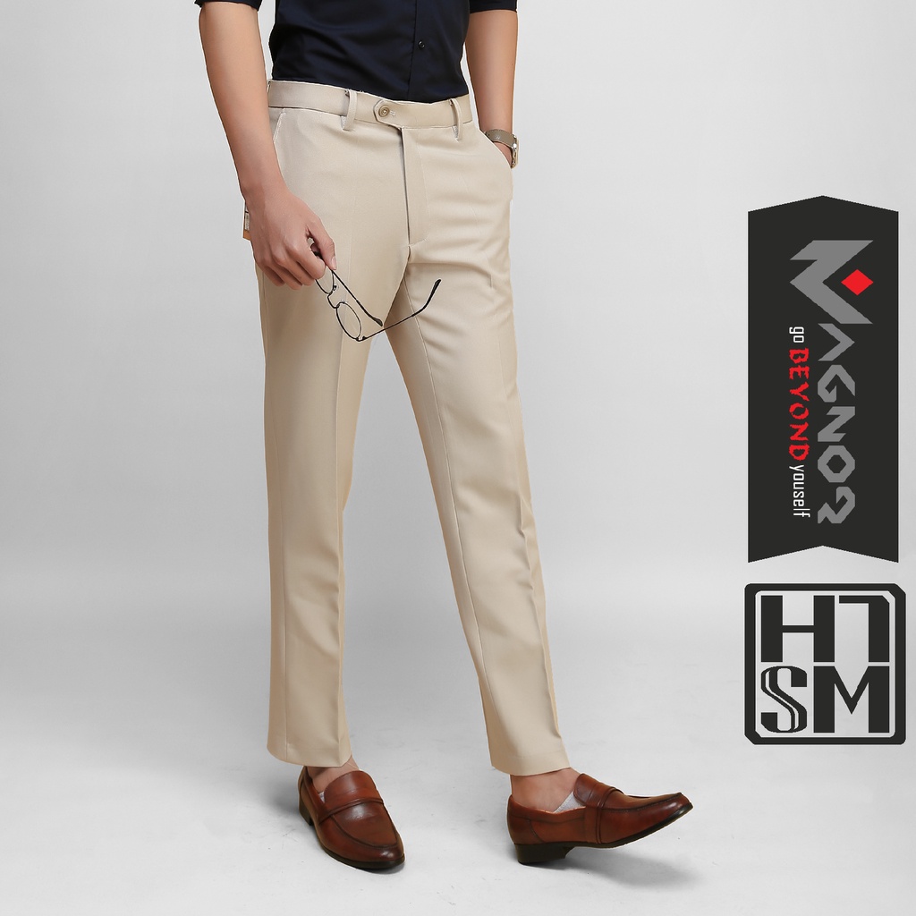 Quần âu nam HTSM Magnor ống côn, quần âu hàn quốc dáng công sở, size to, vải cao cấp