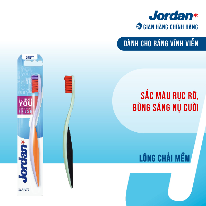 Combo 2 Bàn chải đánh răng Jordan Ultimate You, Lông mềm
