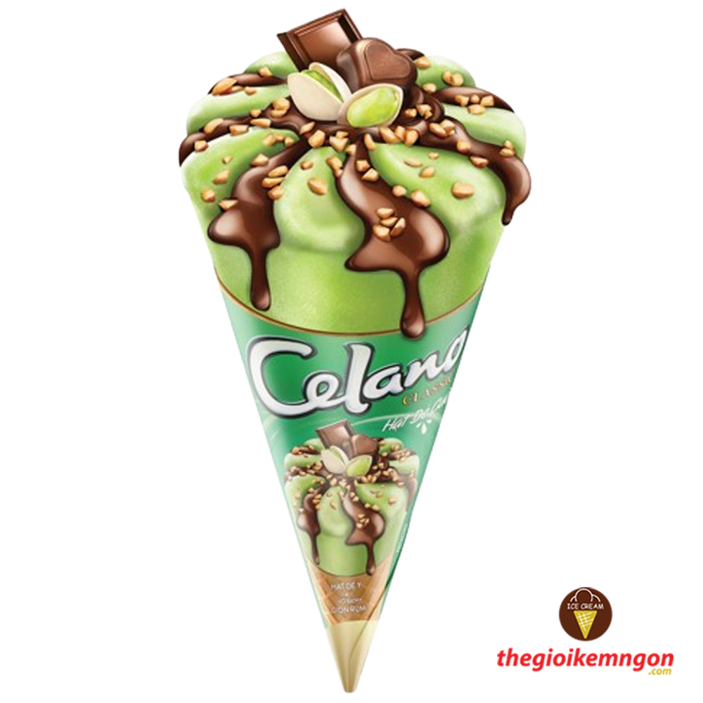 Kem ốc quế hạt dẻ cười Celano Classic 66g
