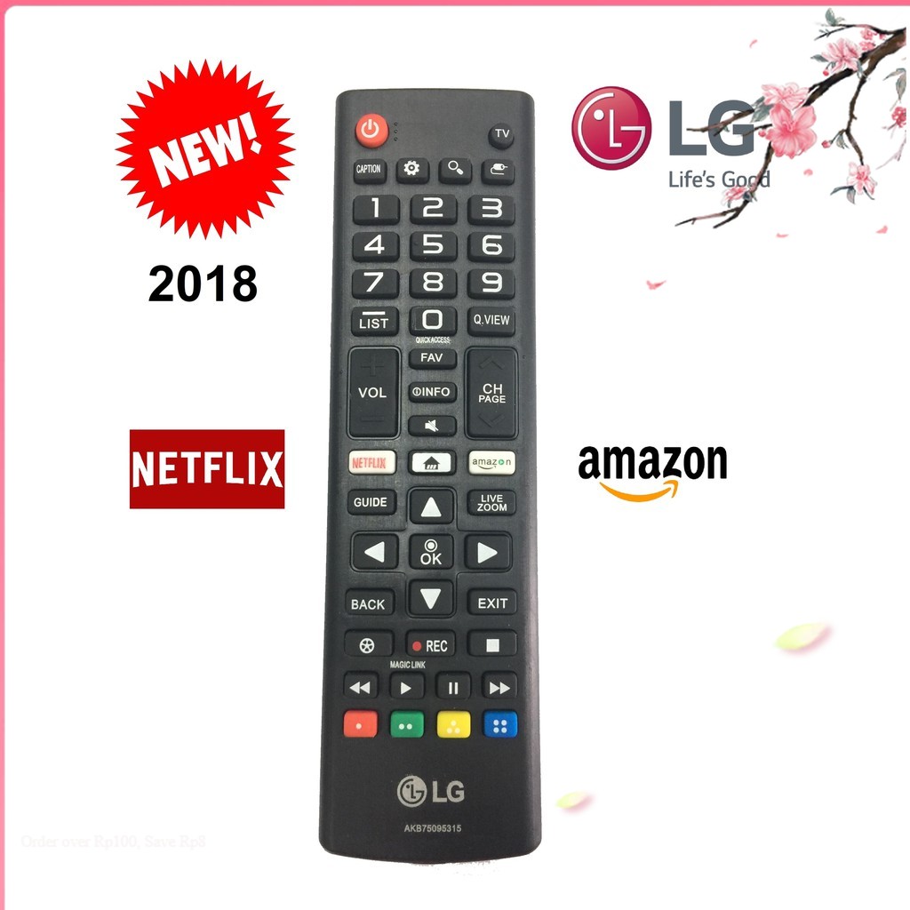 Remote điều khiển tivi lg smart ngắn 2018 netflix-amazon