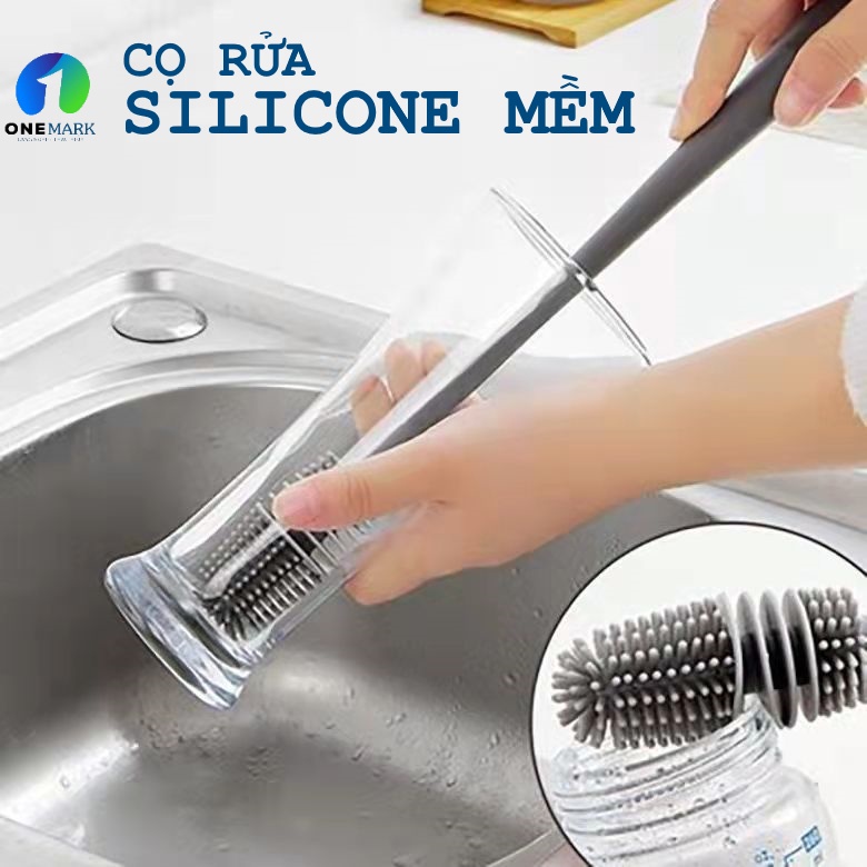 CỌ RỬA BẰNG SILICONE MỀM Cefiland. vệ sinh cốc, chén, ly, bình, chai. Model: Sil001. Chất liệu silicone mềm