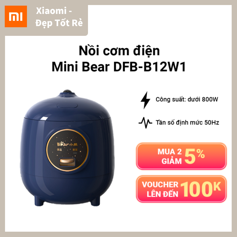 Bear dfb-b12w1 nồi cơm điện gấu nồi cơm điện nhỏ đa năng mini gia dụng ký túc xá cho 1-2 người-xiaomi-preferred