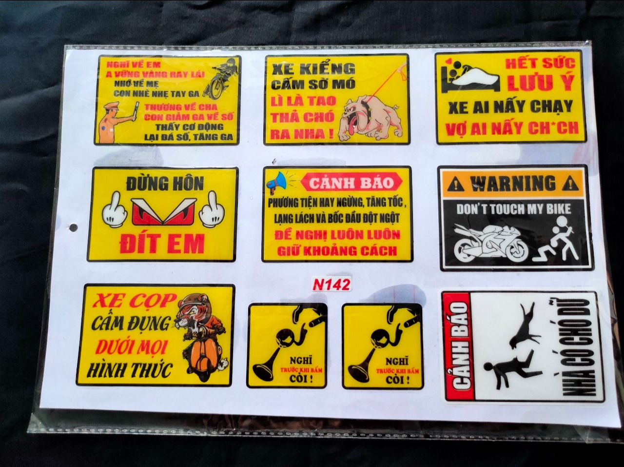 Tem logo cảnh báo vui nhộn,độc đáo,
