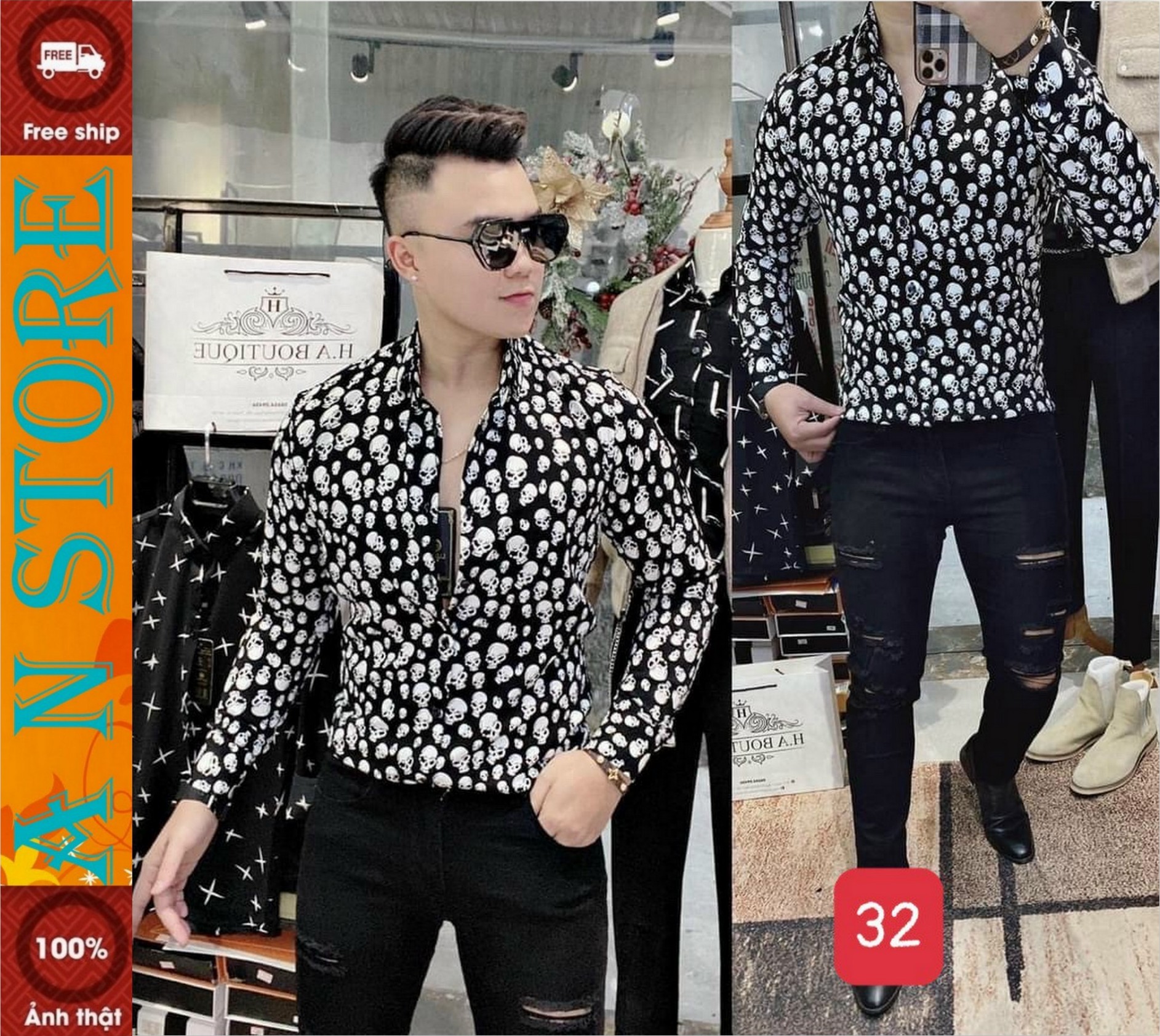 [Flash Sale 50%]áo sơ mi nam cao cấp kate lụa siêu mềm mại cao cấp MẪU MỚI NHẤT M32 AN NHIÊN STORE hàng hiệu chuẩn shop phong cách trẻ trung hàn quốc AN NHIÊN STORE9999 AN03321124
