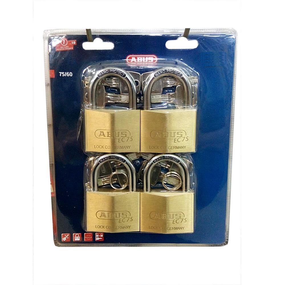 Bộ 4 khóa đồng chìa chủ abus 75/60 mk4 - luto shop