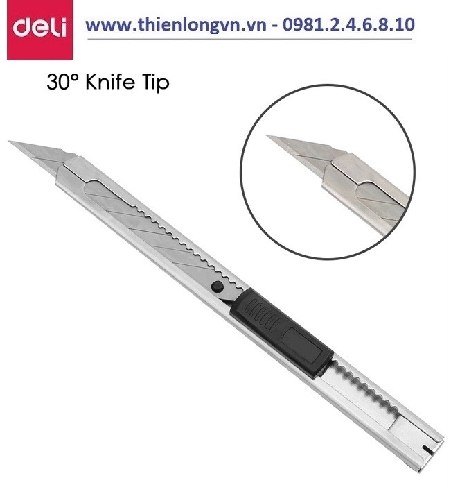 Dao trổ 30 độ inox deli 2034