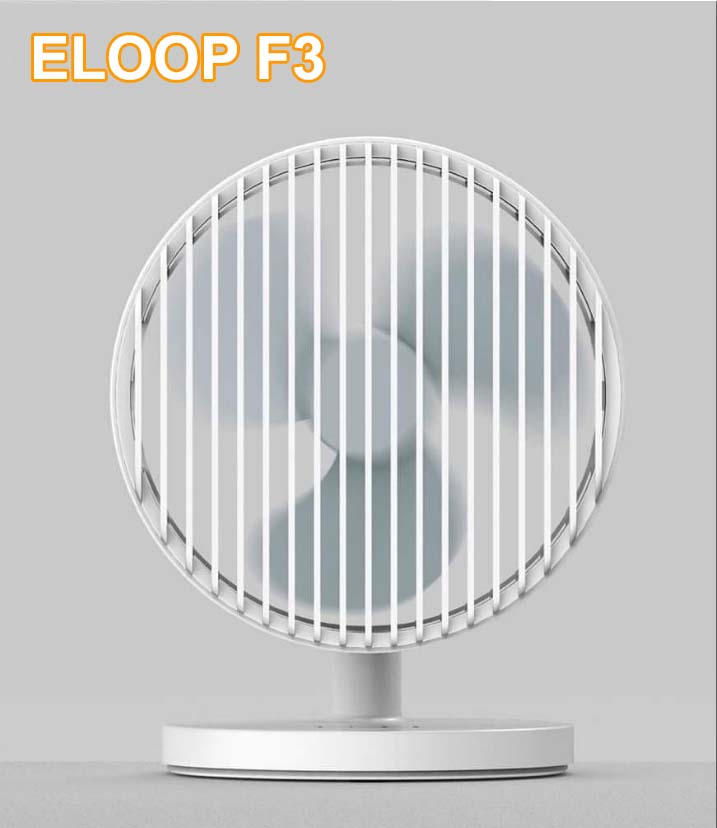 Quạt Sạc Di Động Mạnh Mẽ 3 Cấp Độ Eloop F3 - Cổng USB - Hãng Phân Phối Chính Thức