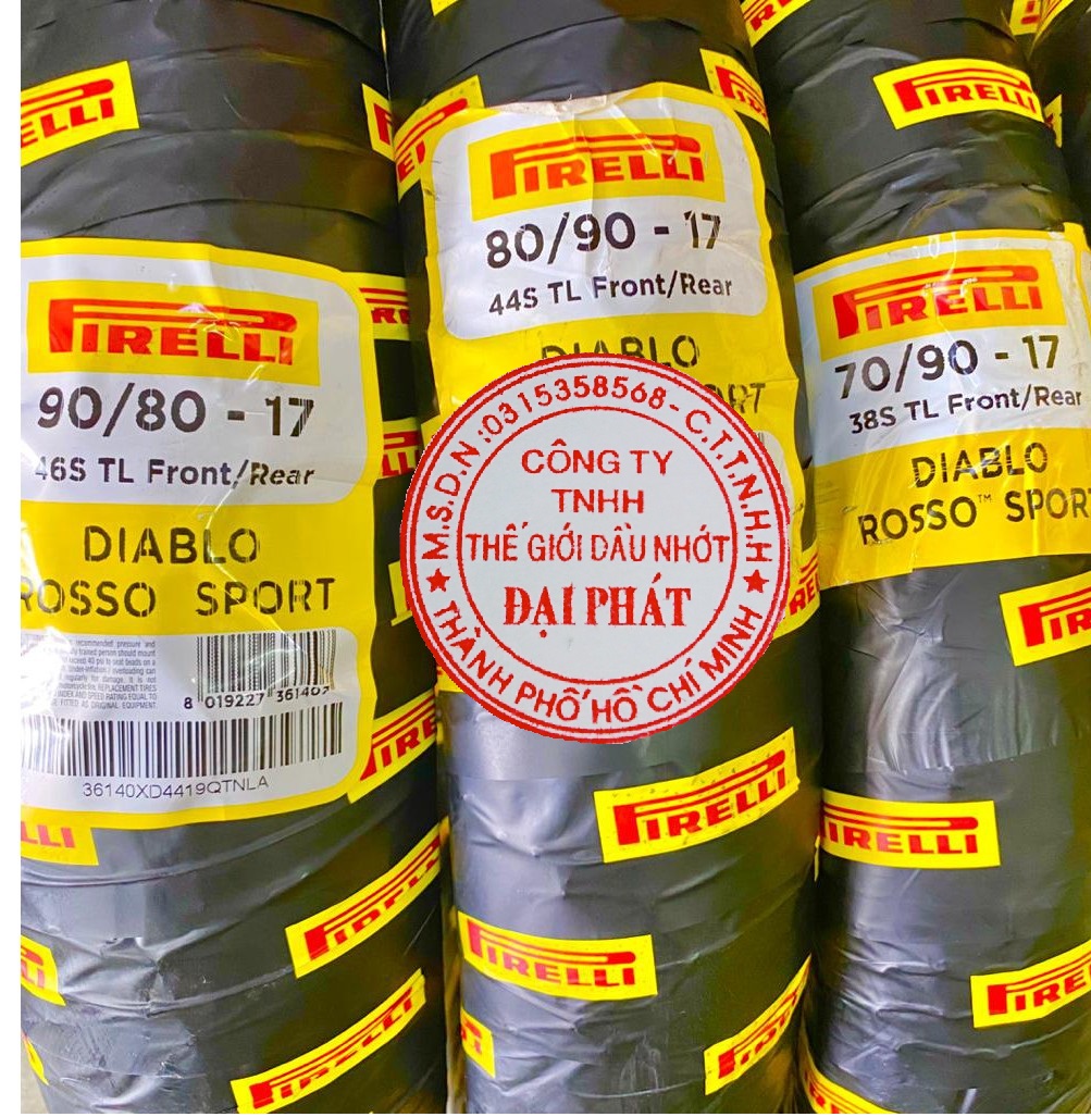 Vỏ Pirelli 120/70-17 Diablo Rosso Sport và các size vỏ khác cùng gai Rosso Sport