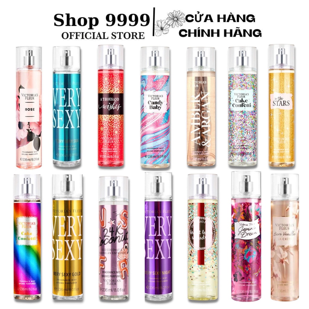 Xịt thơm body mist victoria fleur 236ml nội địa trung shop 9999