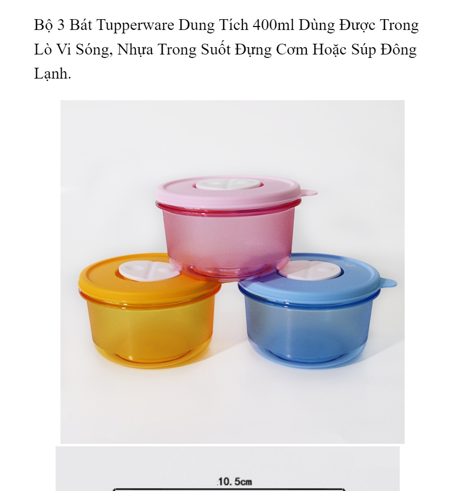 Hộp dùng trong lò vi sóng crystalwave soup bowl 400ml