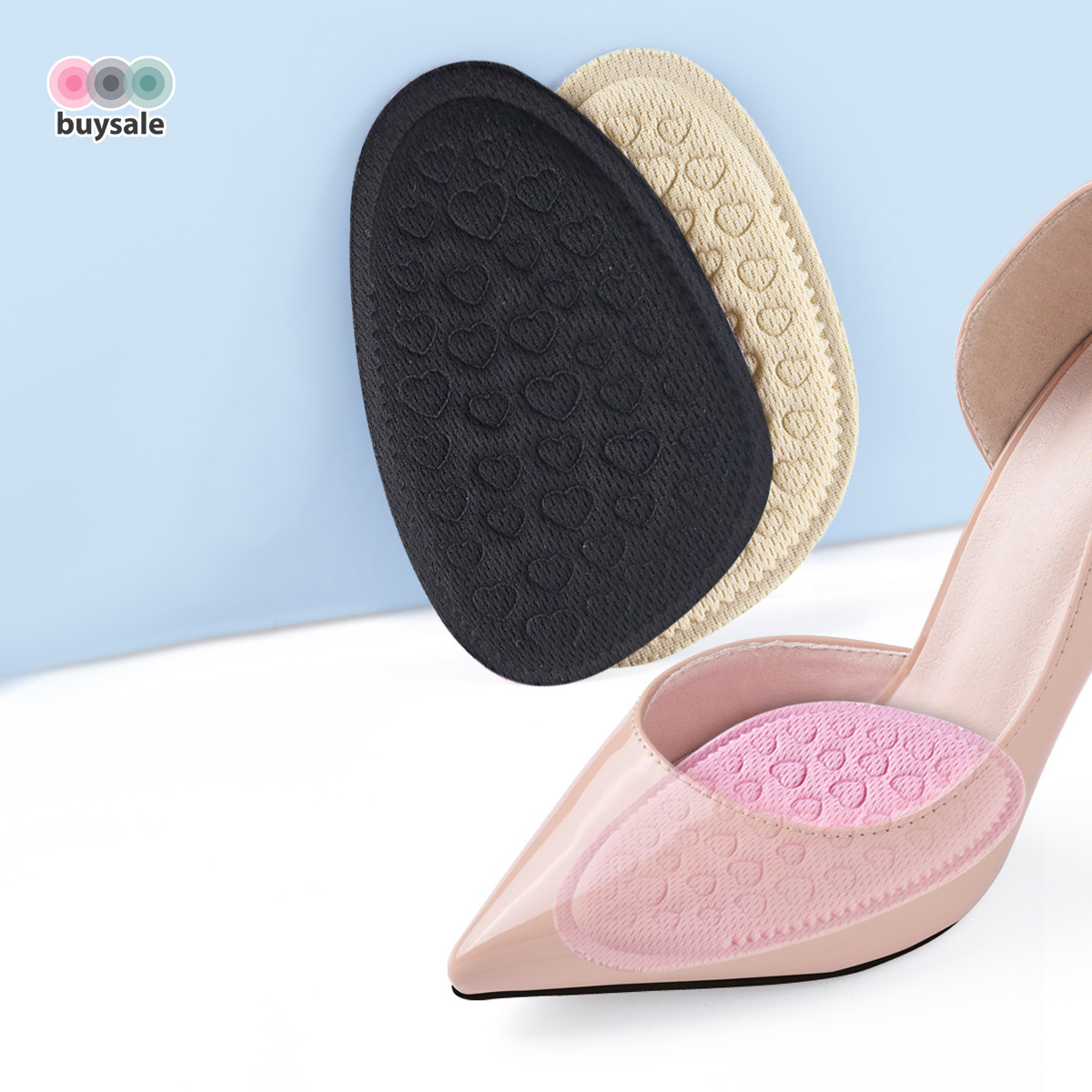 [HCM]Lót giày cao gót 3D vân trái tim giúp chống trượt bàn chân về phía trước - buysale - BSPK161