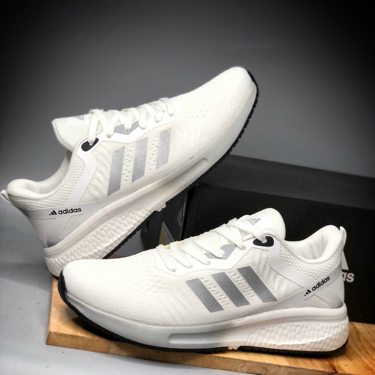 Giày nam adidas phản quang full box