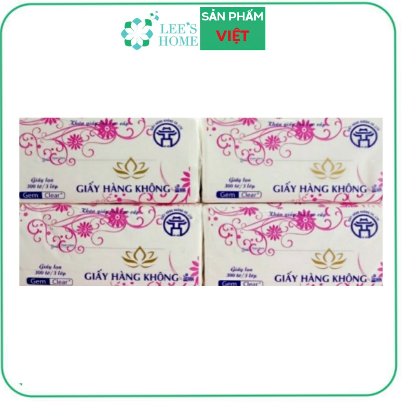 Combo 5 bịch khăn giấy lụa hàng không 3 lớp - giấy ăn hàng không-lee's home