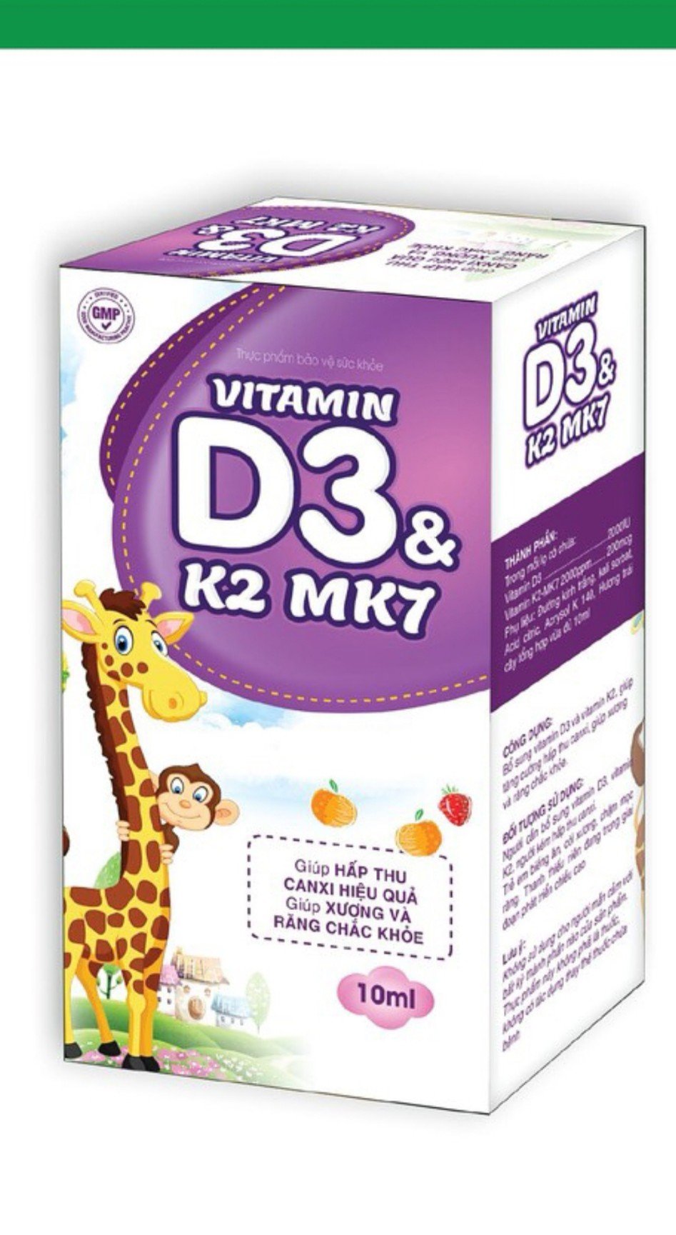Vitamin D3 K2 Mk7 Nhỏ Giot Giúp Bé Hấp Thụ Calci Tăng Trưởng Chiều Cao Cân