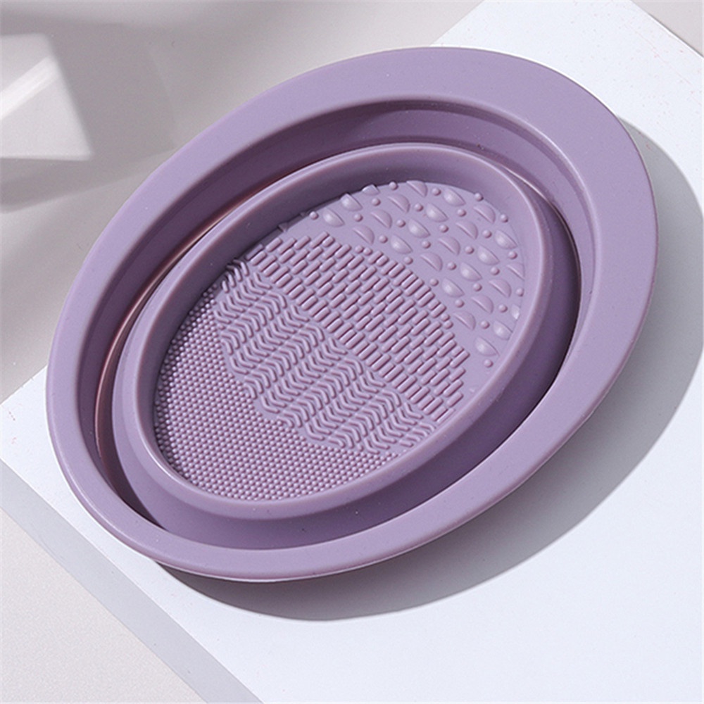Dụng cụ làm sạch chổi cọ trang điểm Silicone - gấp gọn - Miếng rửa cọ trang điểm gấp gọn