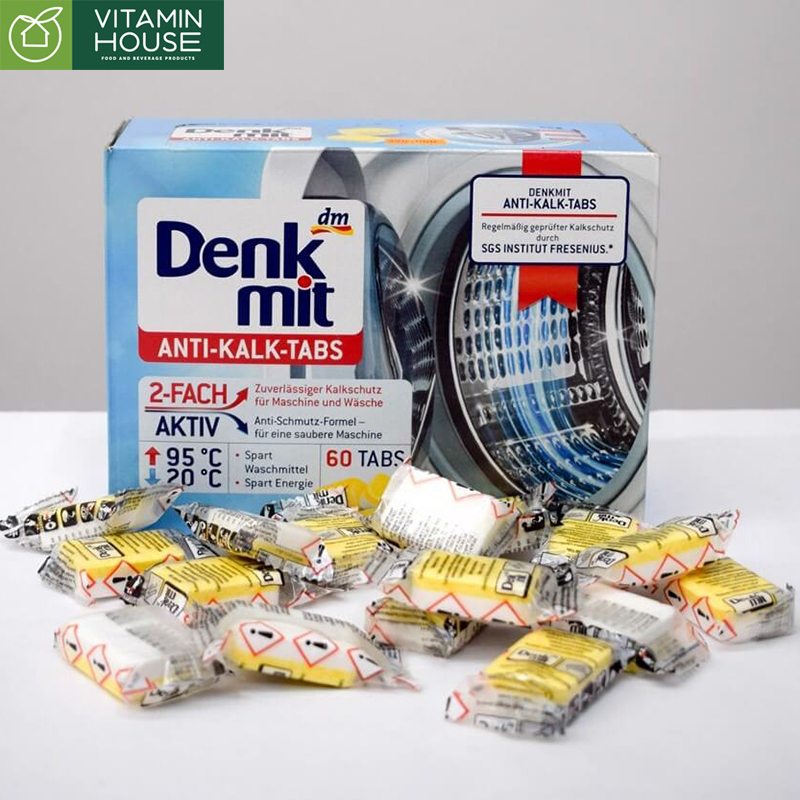 Combo 5 Viên Vệ sinh Lồng giặt Denkmit Đức 1g
