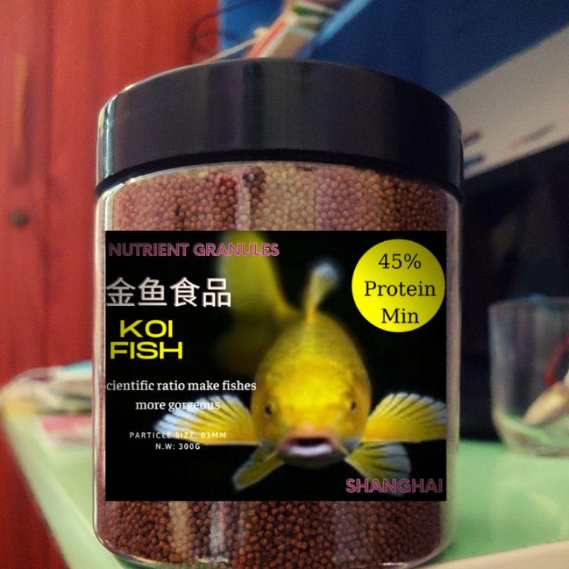 Cám cá koi 45% đạm Shanghai đài loan, kích màu, tăng size nhanh