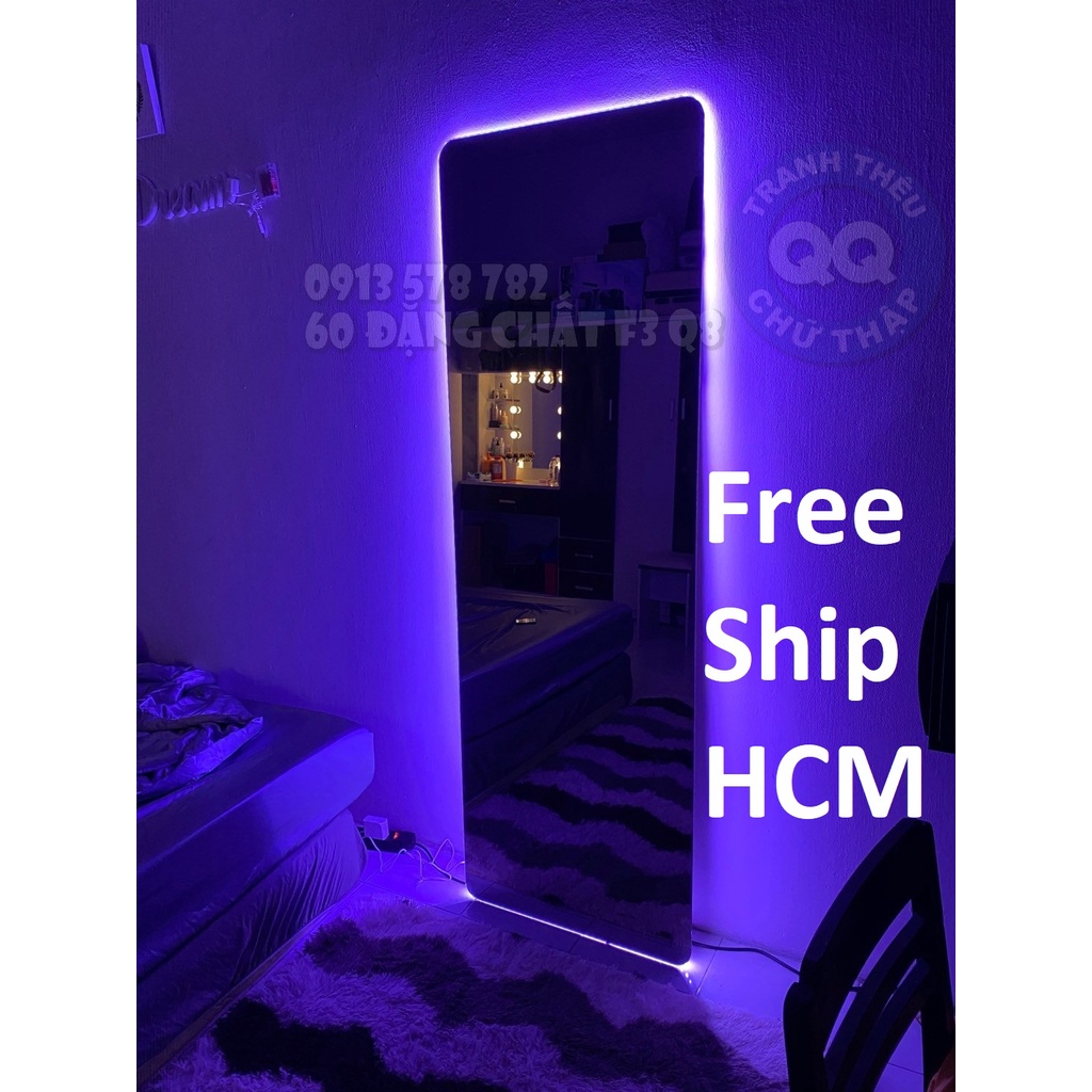 60x183cm gương soi toàn thân không chân bk gương treo tường