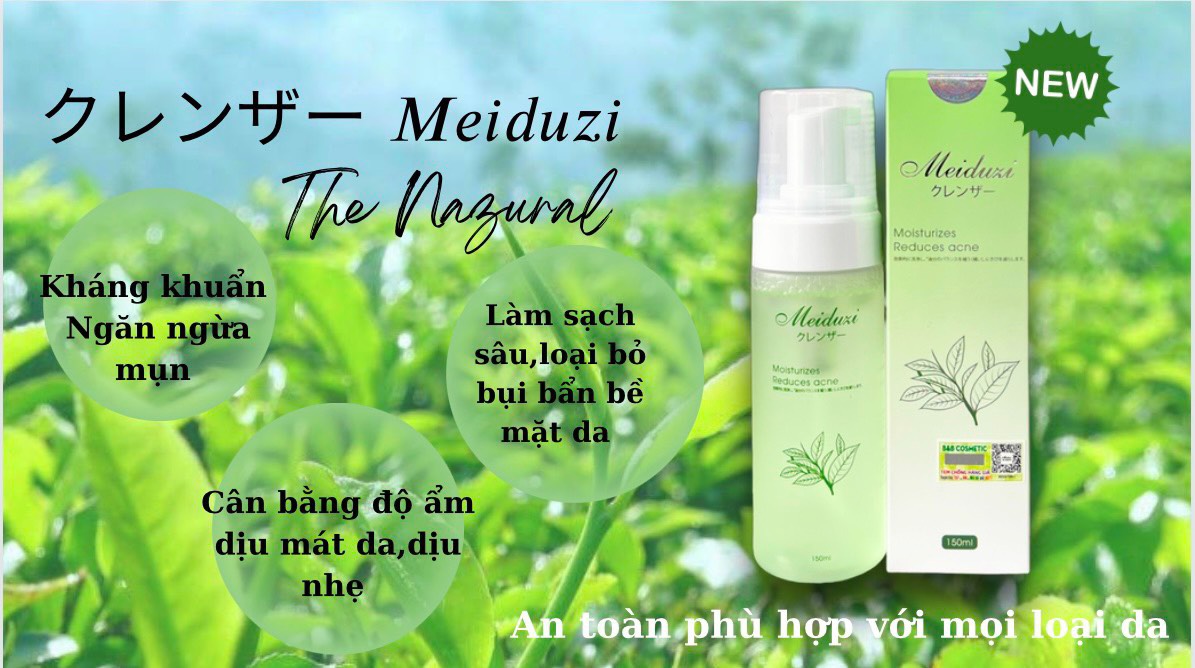 Sữa rửa mặt Meiduzi Trà Xanh dưỡng trắng ngăn mụn