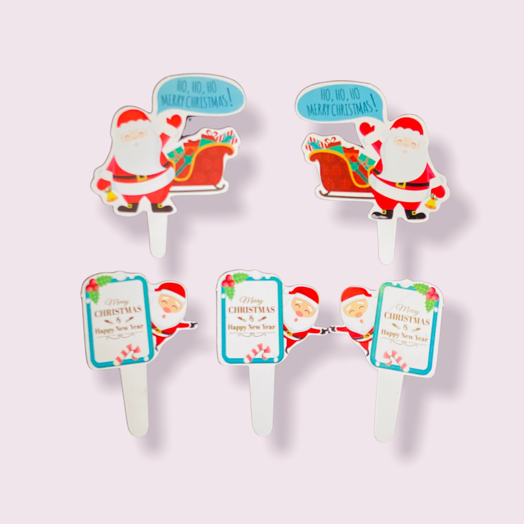 Que cắm giấy Giáng Sinh 6cm trang trí bánh rau câu, bông lan... dịp Noel