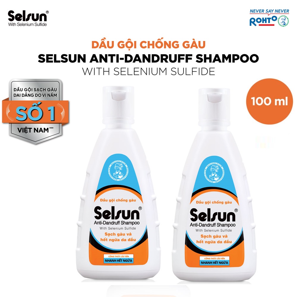   VB  Bộ 2 dầu gội Selsun chống gàu sạch gàu & hết ngứa da đầu Selsun Anti-Dandruff Shampoo 100ml 
