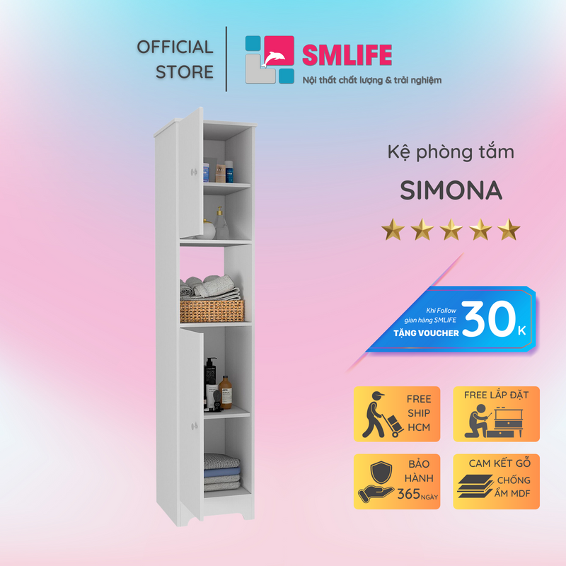 Tủ phòng tắm gỗ hiện đại SMLIFE Simona
