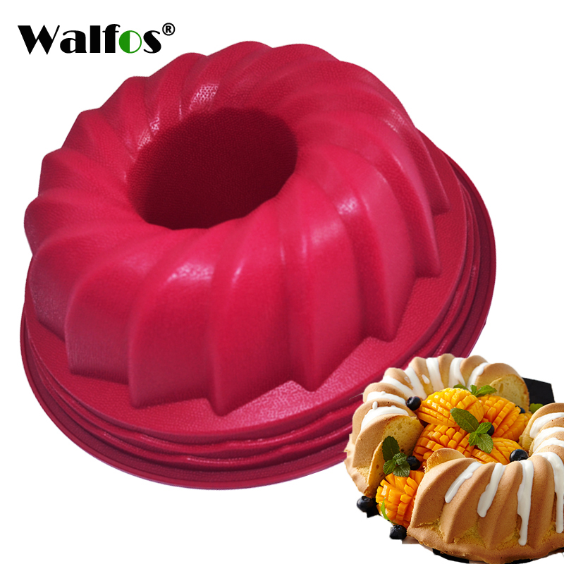 WALFOS Food Grade Silicone Mousse Die Kích thước lớn Silicone Butter Cake Khuôn nướng bánh Pan Bánh mì nướng