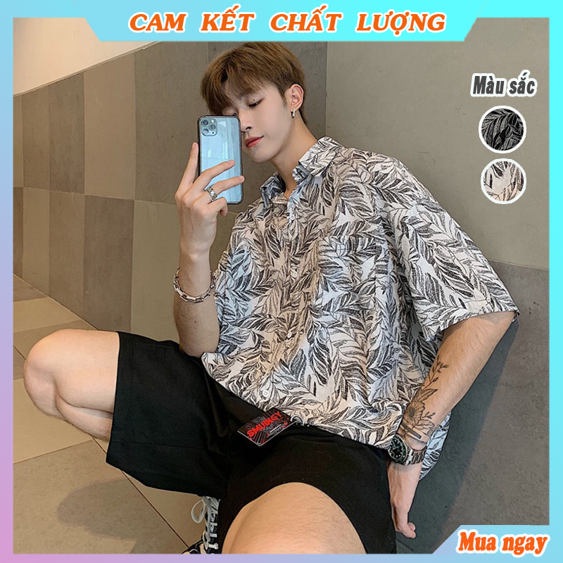 Áo sơ mi nam nữ ngắn tay,áo sơ mi form rộng kiểu dáng Hàn Quốc thể thao freeship mã SM05