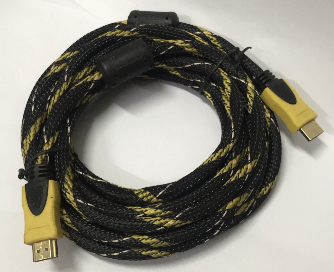 (HCM) Dây cáp HDMI 5M (vàng đen) nguyên chất đồng 4k(19+1 lõi đồng nguyên chất 100%) bọc lưới cao cấp