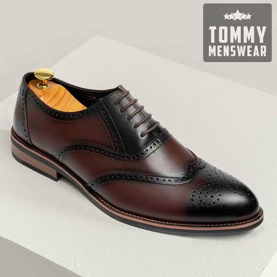 Giày Tây Nam Da Bò Cao Cấp Công Sở Hàn Quốc TOMMY Giày Nam Đẹp Cổ Thấp Sang Chảnh GVN05