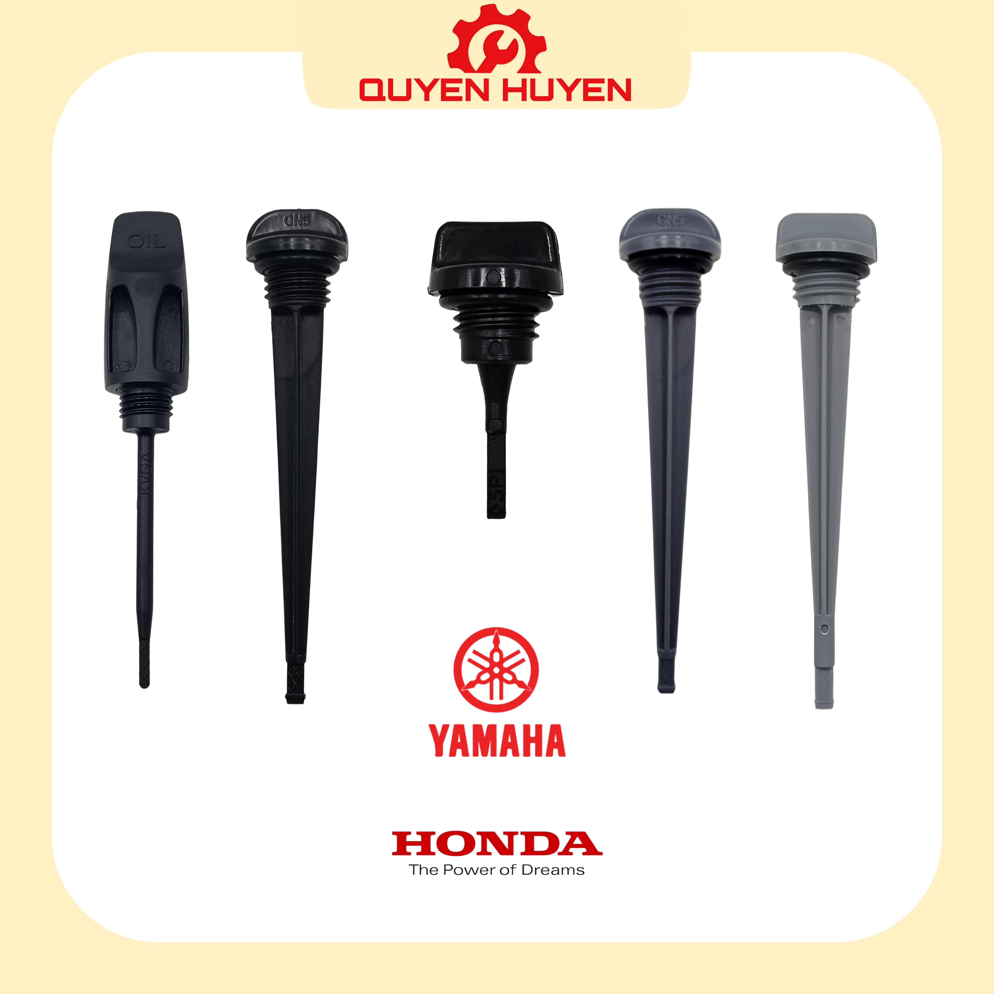 Thước thăm dầu xe số - Ty, phớt thăm nhớt xe máy Honda - Dream, Wave, Future...