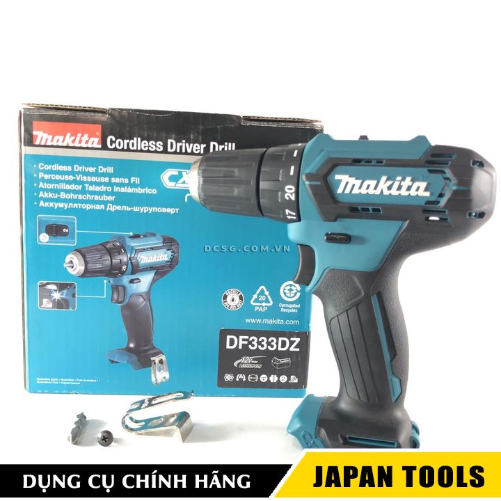 Máy khoan vặn vít 10/21mm dùng pin 12vmax makita df333dz | japan tools