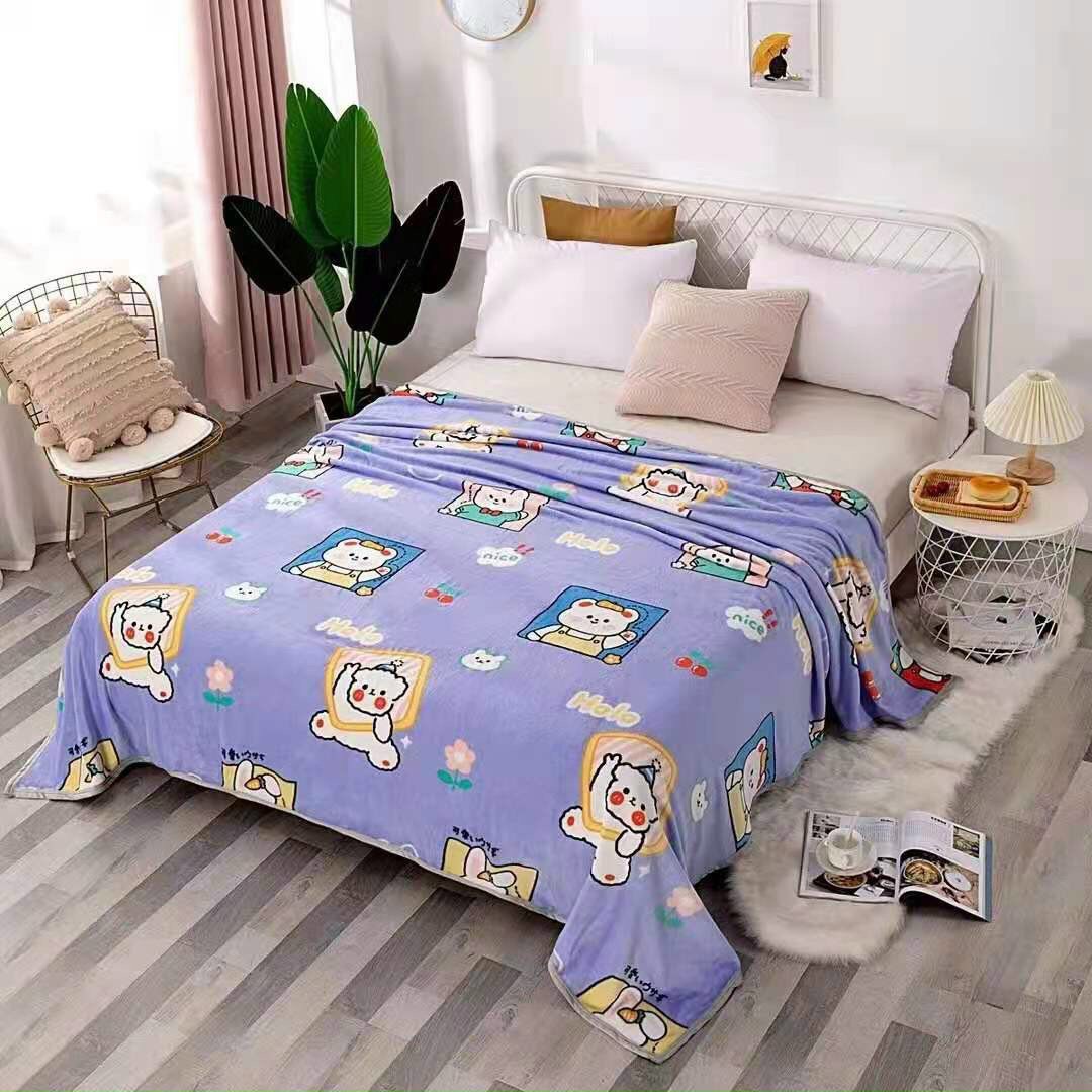 [HCM]Chăn Lông Tuyết Xuất Hàn Chăn Văn Phòng Chăn Tuyết Nhung Họa Tiết Nhiều Hình Cực Xinh Chất vải Mềm Mịn. Kích Thước Lớn:200x230CM.