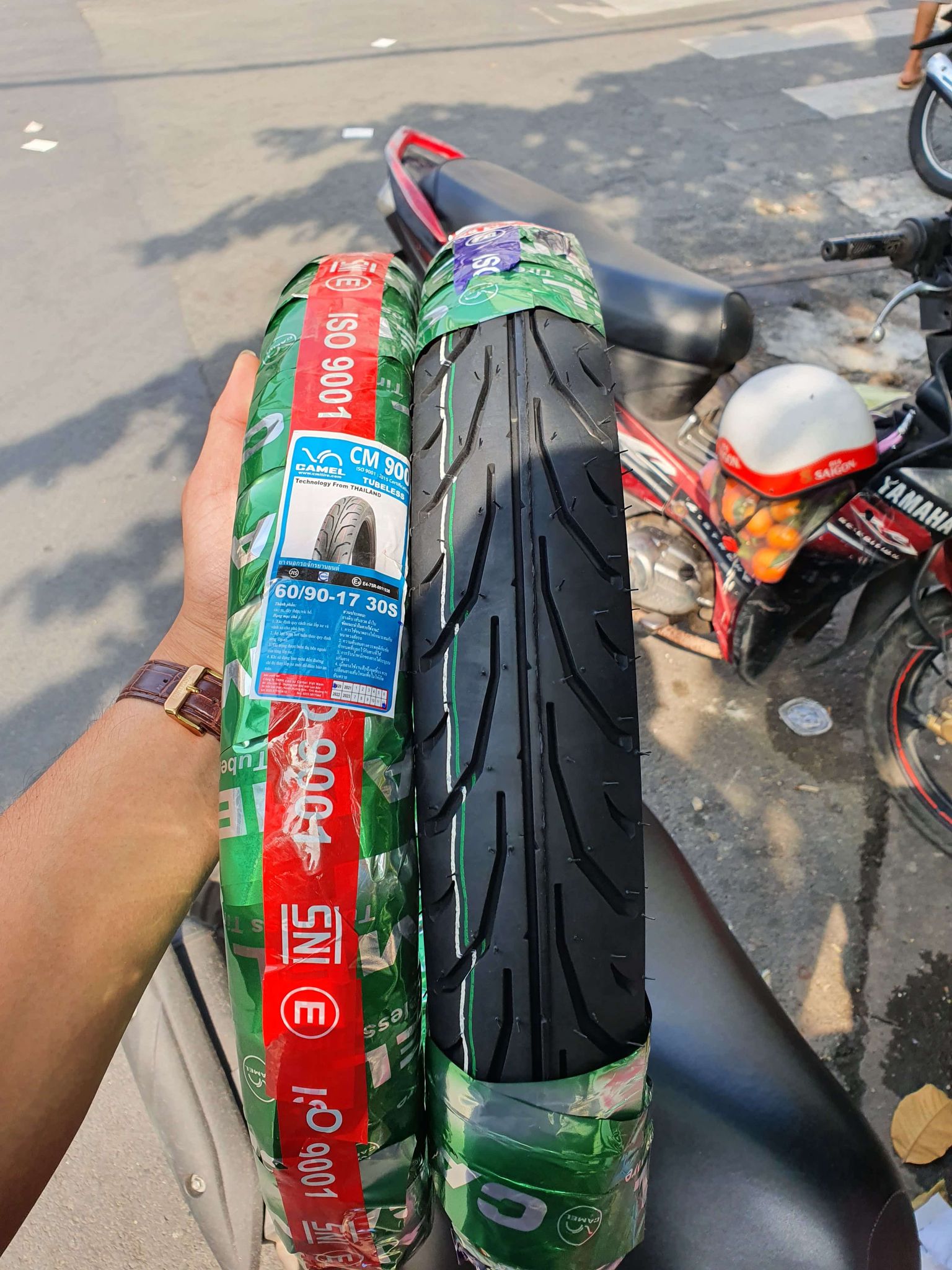 [HCM]Vỏ lốp xe Camel gai T900 size 60/90-17 & 70/90-17 hoặc 70/90-17 & 80/90-17 vỏ ko ruột - giá 1 cặp