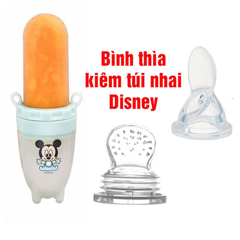 Bình thìa kiêm túi nhai Silicon Disney( 2 in 1)