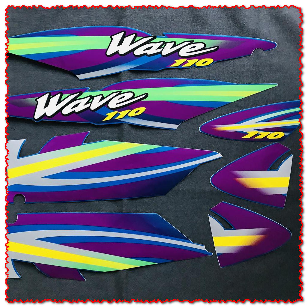 Nguyên bộ tem thái 3 lớp dán xe máy wave thái, wave 110 xương cá