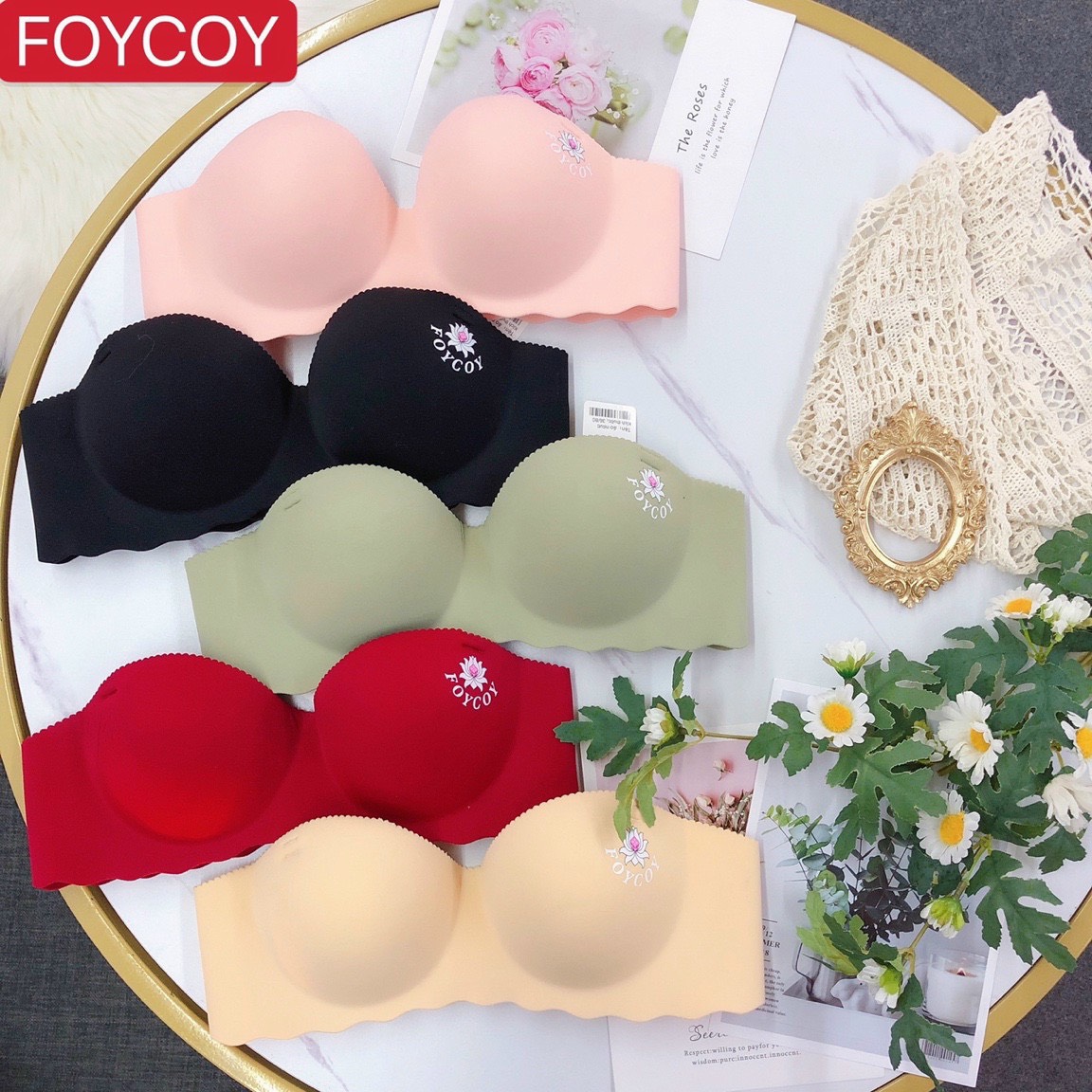 Áo lót su foycoy hoa cúc cực đẹp - áo lót su