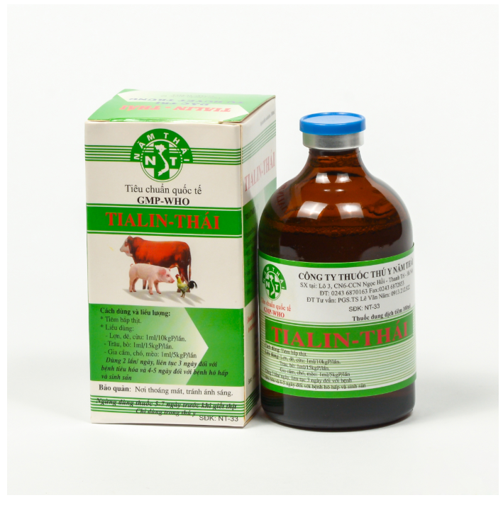 NĂM THÁI TIALIN THÁI 100ml tụ huyết trùng, suyễn, ,viêm phổi, tiêu chảy, hen....