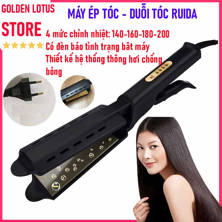 Máy duỗi tóc thẳng 4 mức nhiệt độ ruida / kemei 329, máy ép tóc, máy uốn tóc mini, máy là tóc, máy làm tóc đa năng, máy tạo kiểu tóc , hệ thống thông hơi tránh làm hại tóc, chống bỏng, làm nóng nhanh, tỏa nhiệt đều, giữ nếp tóc lâu