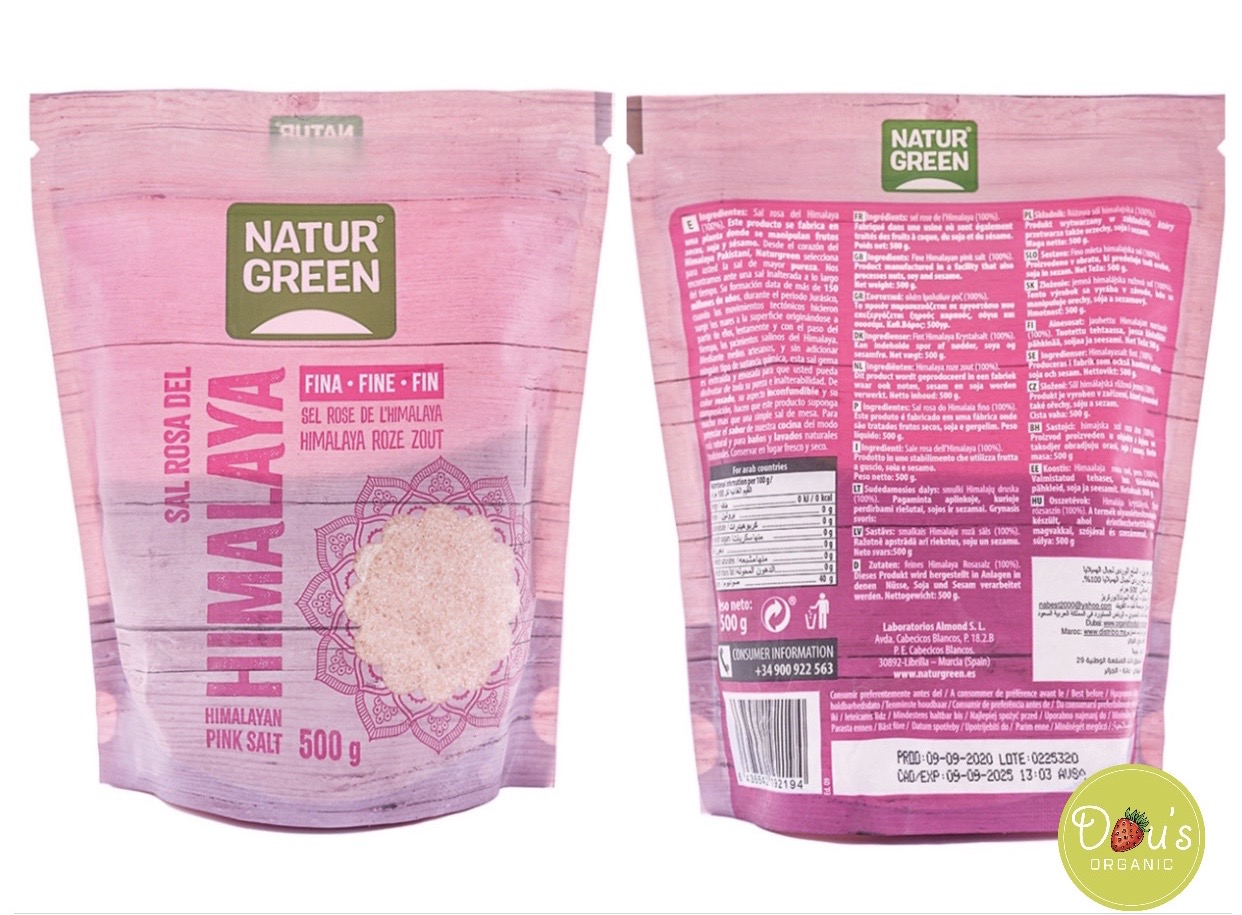 Muối hồng tự nhiên himalaya natur green 500g