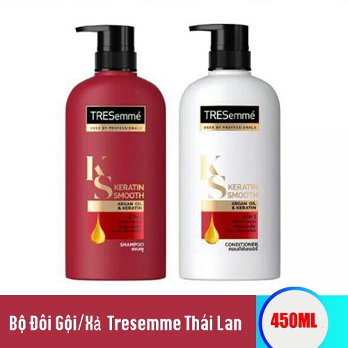 Combo gội + xả tresemme keratin 5in1 thái lan 450ml chính hãng