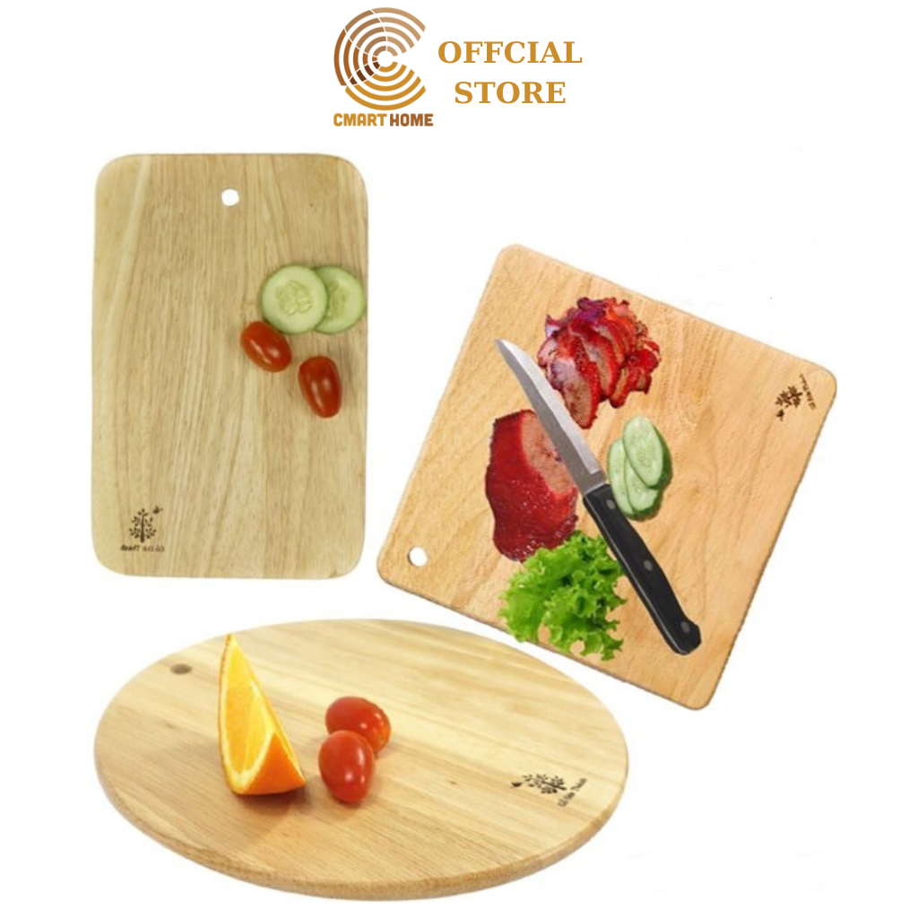 Thớt Gỗ Vuông Cao Cấp Bền Đẹp Sang Trọng Cho Không Gian Bếp -  Kích Thước 19x19x1 cm - Gỗ Đức Thành