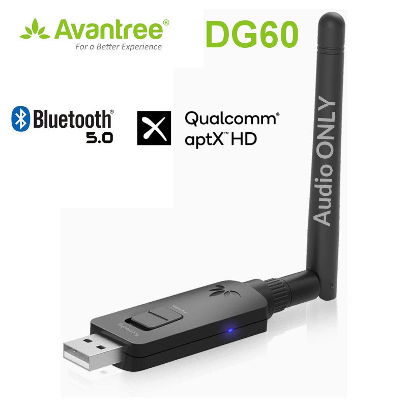 Bộ chuyển đổi thu nhận âm thanh usb bluetooth 5.0 cho pc ps4 mac máy tính xách tay hỗ trợ aptx hd - avantree dg60
