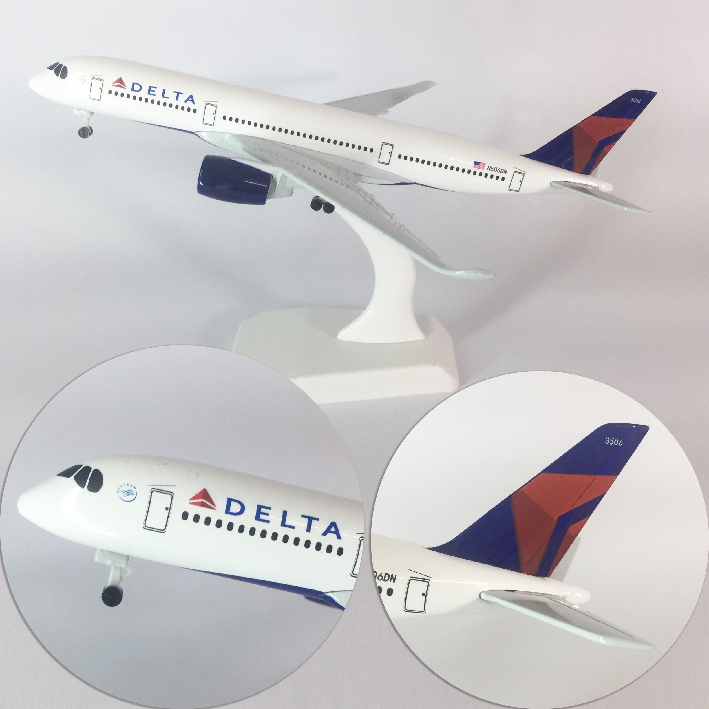 Mô hình máy bay A350, mo hinh may bay a350 dòng máy bay Airbus A350 kim loại kích thước ~20cm dùng để trưng bày, sưu tập, trang trí phòng ngủ, trang trí phòng khách, bàn làm việc,..