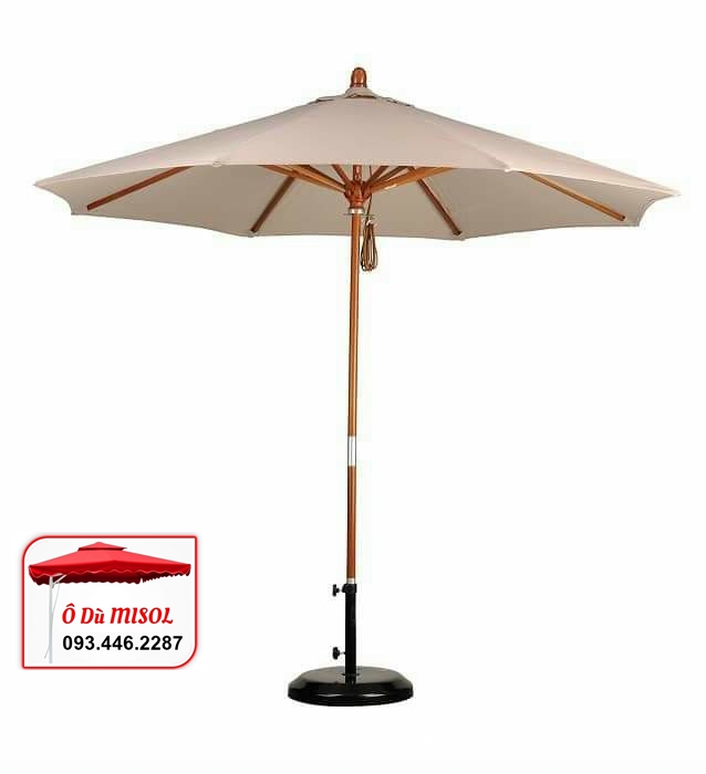Ô dù 3m chính tâm kèo gỗ đủ màu free ship #shopmisol