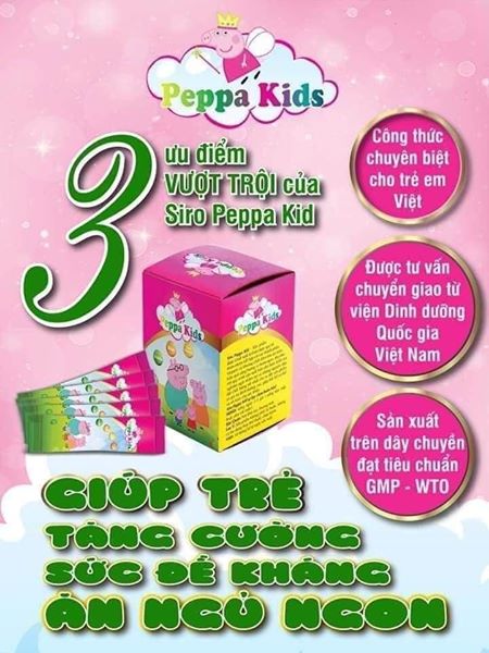 SIRO PEPPA KIDS BÉ ĂN NGON CÀNG NGON HƠN( HỘP 30 GÓI)
